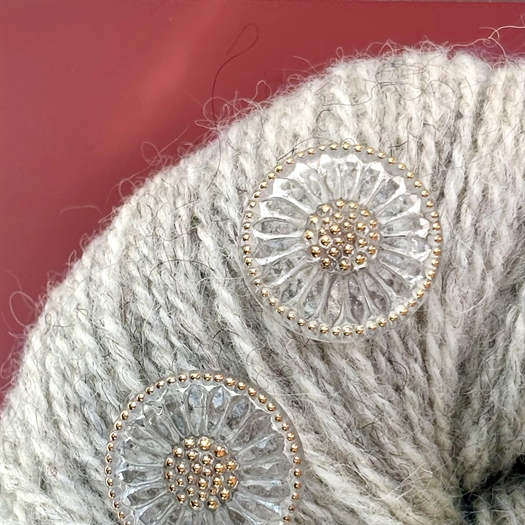 KRYSTAL SOLSIKKEKNAP 22 MM fra Fine Detail